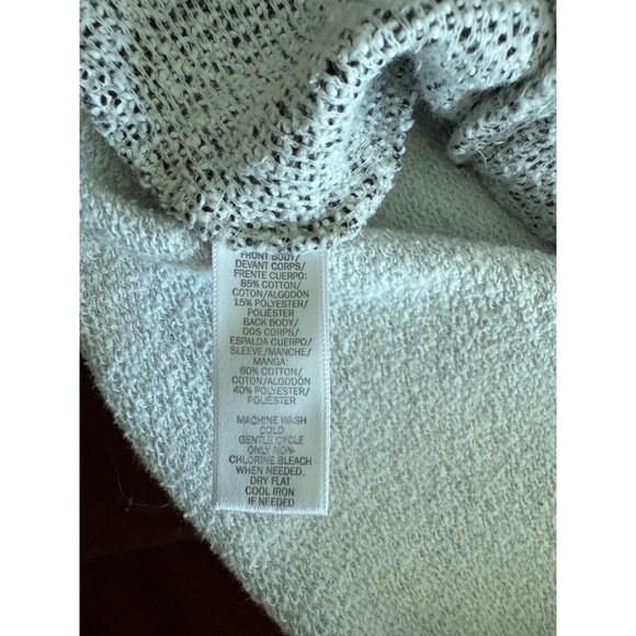 Loft Womens Top M Textured Knit Long Sleeve Pockets Gray - Picture 4 of 6